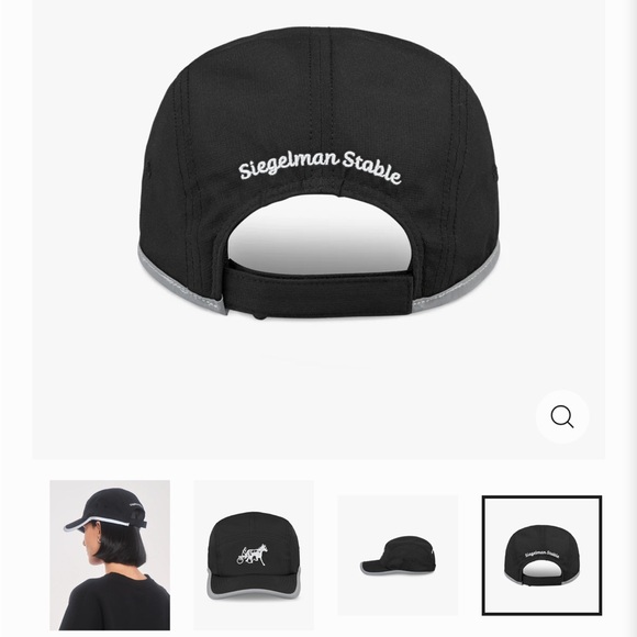 SIEGELMAN STABLES HAMPTONS RUNNER HAT Black and White Women's Cap - Picture 2 of 4